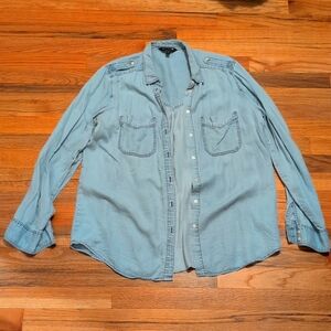 Express Button Down Boyfriend Shirt